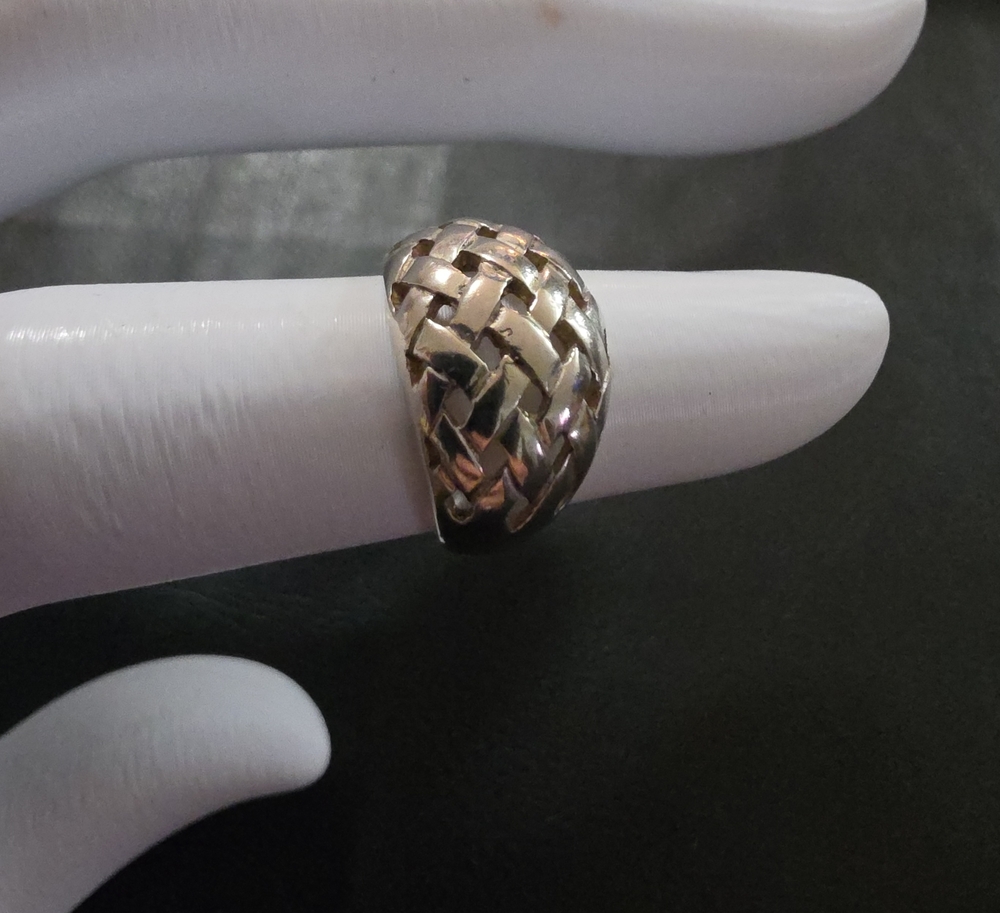Woven Band Dome Ring in Gold - Women Jewelry